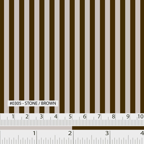 A Day In The Country - Mono Line - Stone Background/Brown Print