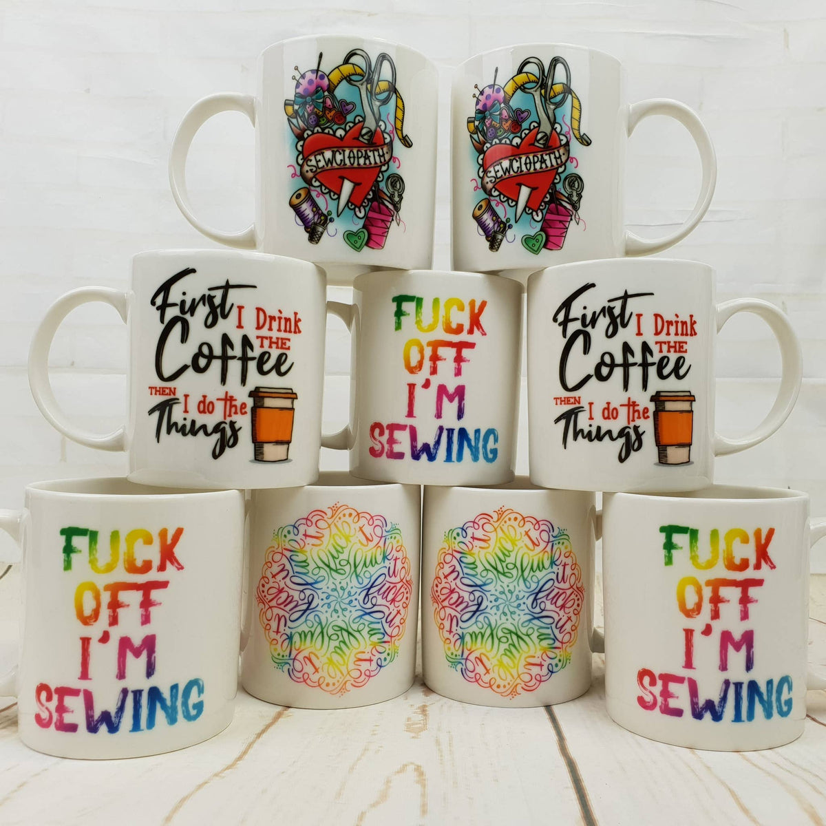F**k Off I'm Sewing, White Mug, 11oz