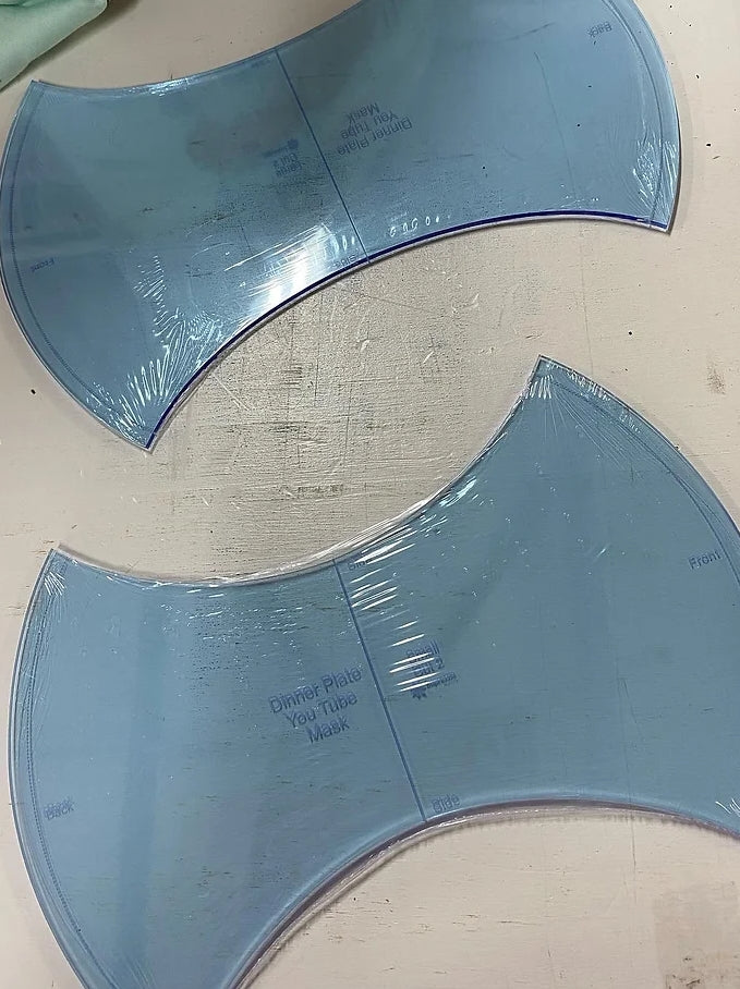 Dinner Plate Face Mask Template Large