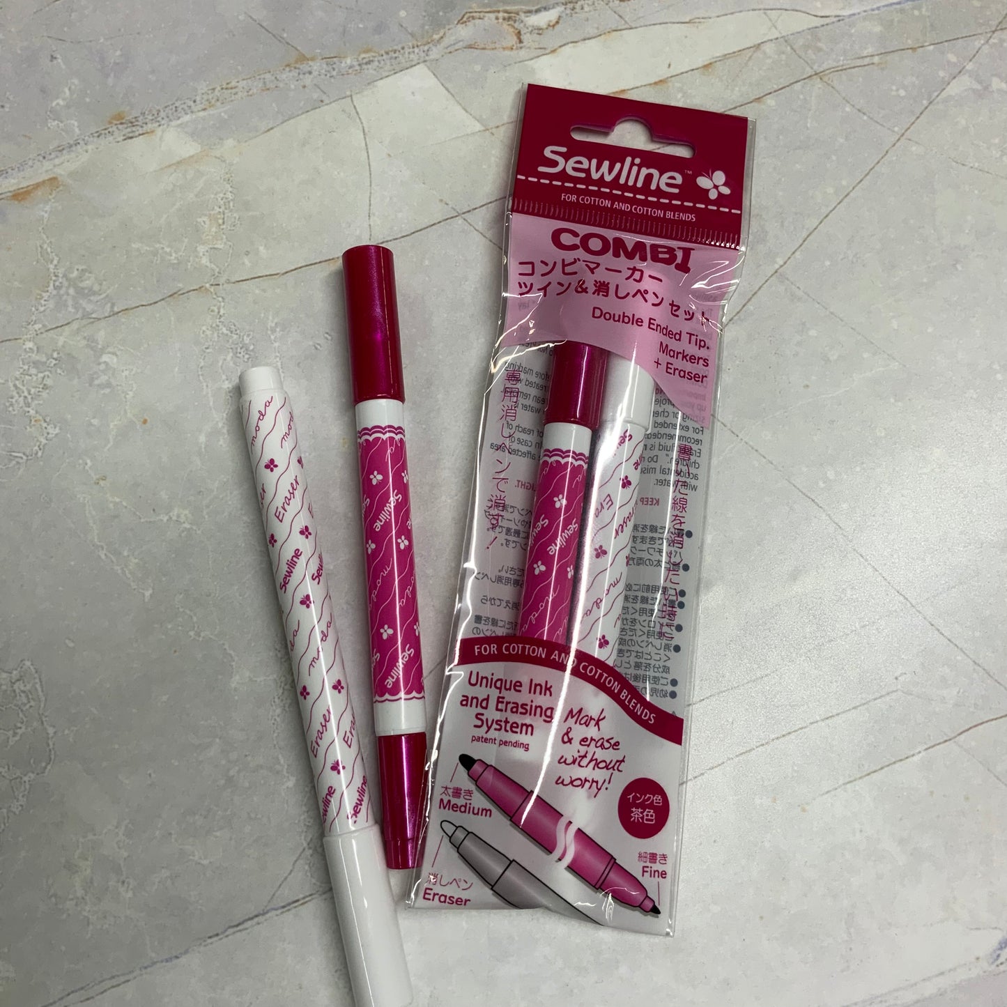 New Duo Combi Marker and Eraser - Sewline