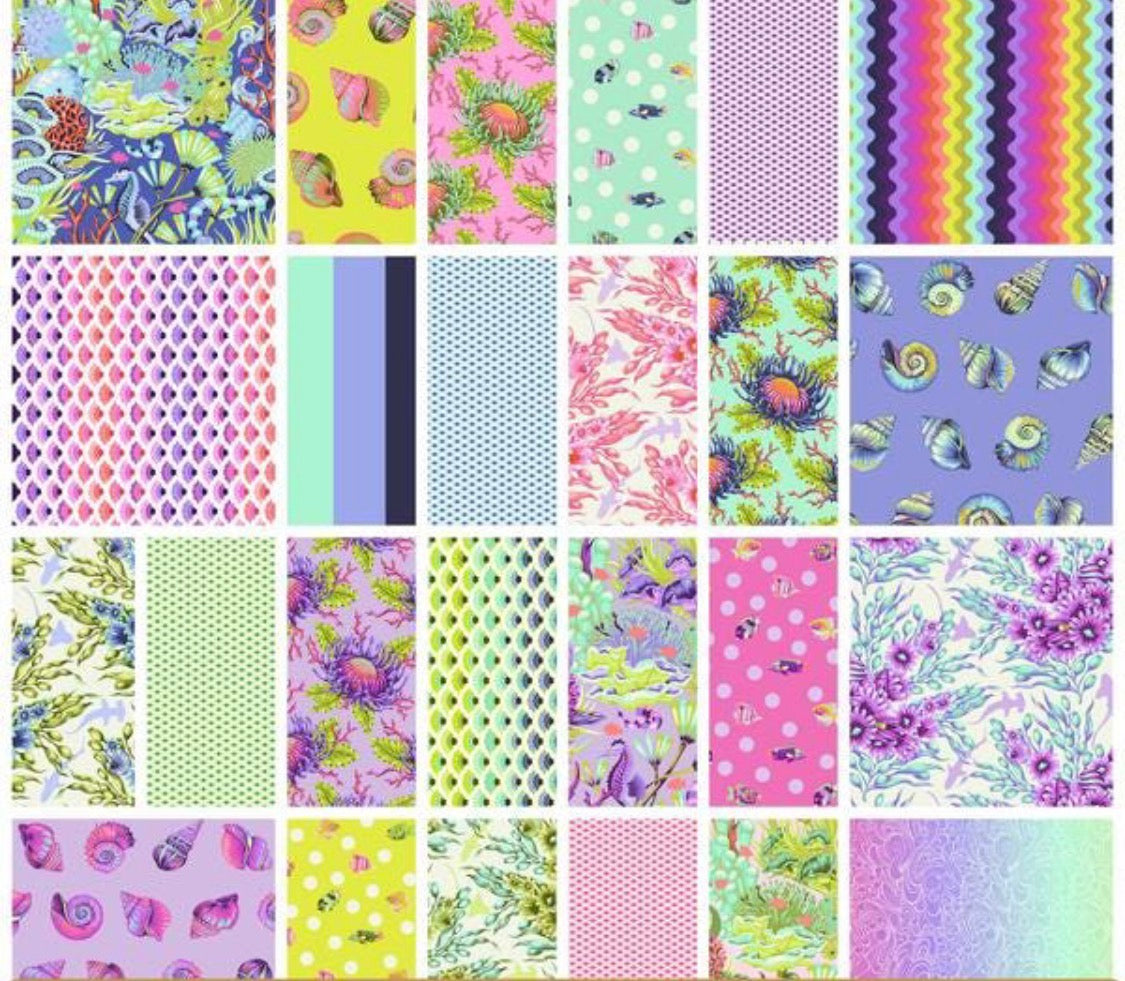 Tula Pink Floral Reef- .3 (12") WOF PACK