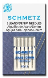 Schmetz Sewing Machine Jeans Needles 80/12