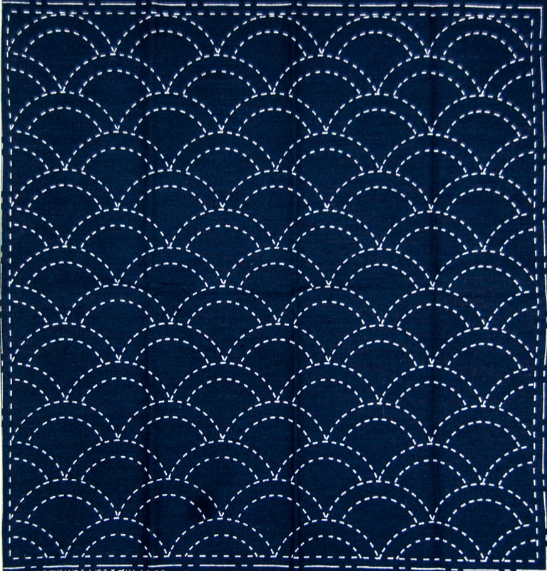 Sashiko Printed Cloth - Clam Shell