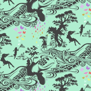 Freespirit Fabrics Tula Pink Deja Vu Prince Charming Turtle Bay Sweetmint