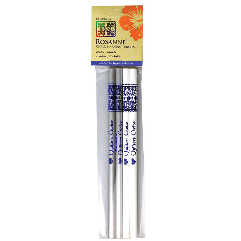 Roxanne Chalk Marking Pencils 2 Silver 2 White