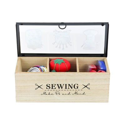 TRIMITS WOODEN SEWING BOX 240 X 100 X 90MM – 014