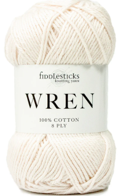 Fiddlesticks Wren 8 Ply - W003 Ivory