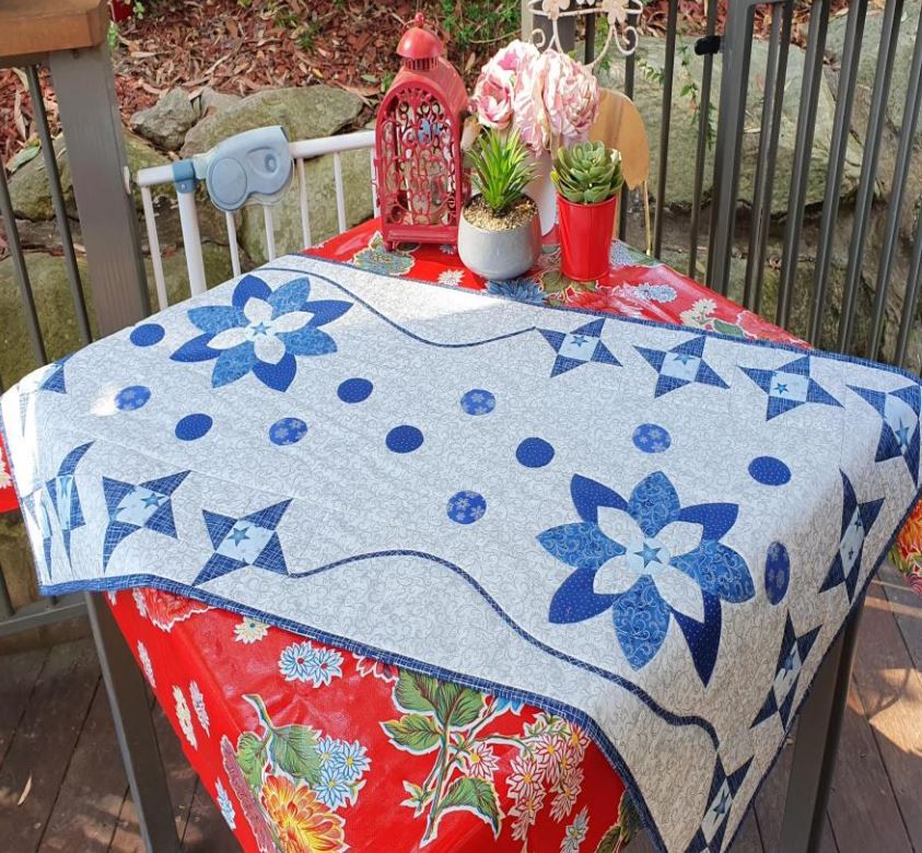 Blue Sparkle Table Runner