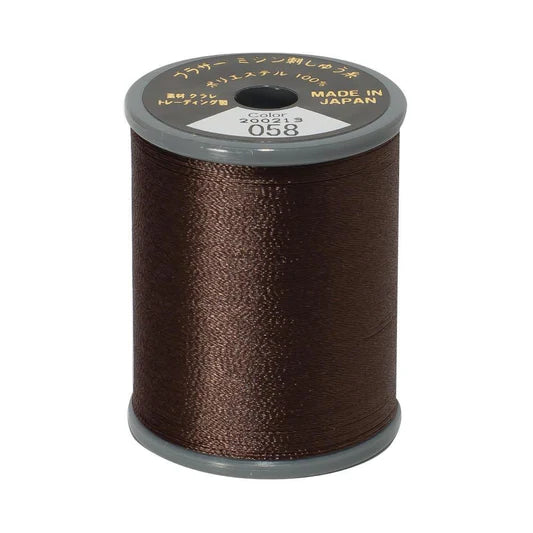 EMBROIDERY THREAD - DARK BROWN 058 - 50WT - 300M - BROTHER