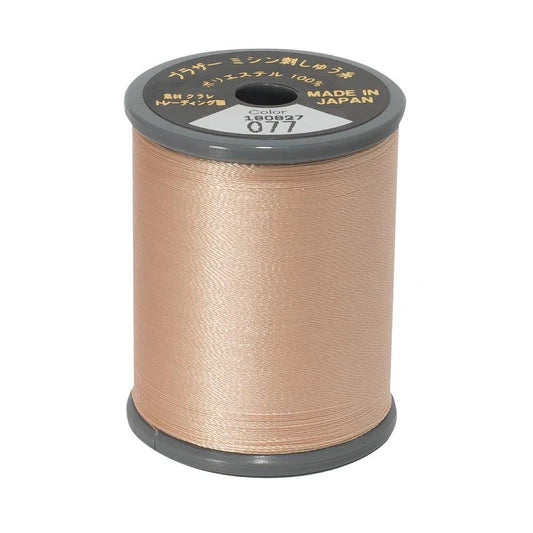EMBROIDERY THREAD - SALMON PINK 077 - 50WT - 300M - BROTHER