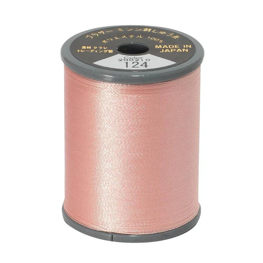 EMBROIDERY THREAD - FLESH PINK 124 - 50WT - 300M - BROTHER