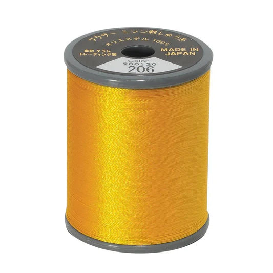 EMBROIDERY THREAD - HARVEST GOLD 206 - 50WT - 300M - BROTHER