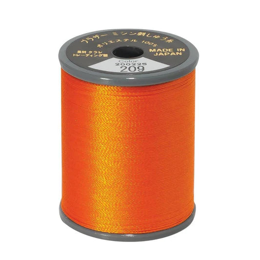 EMBROIDERY THREAD - TANGERIINE 209 - 50WT - 300M - BROTHER