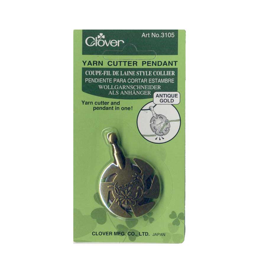 CLOVER YARN CUTTER PENDENT ANTIQUE GOLD 3105