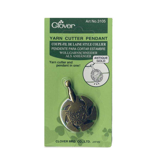 CLOVER YARN CUTTER PENDENT ANTIQUE GOLD 3105