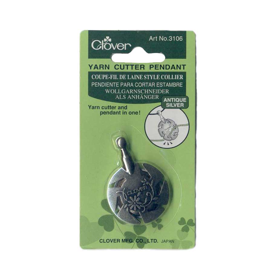 CLOVER YARN CUTTER PENDANT ANTIQUE SILVER 3106