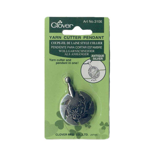 CLOVER YARN CUTTER PENDANT ANTIQUE SILVER 3106