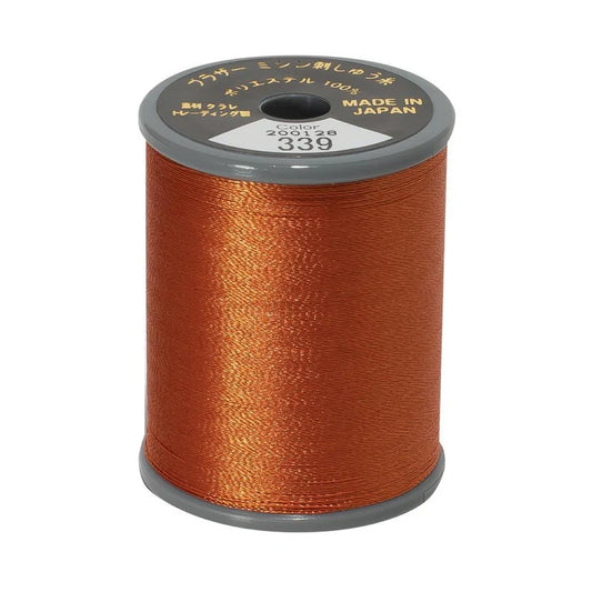 EMBROIDERY THREAD - CLAY BROWN 339 - 50WT - 300M - BROTHER