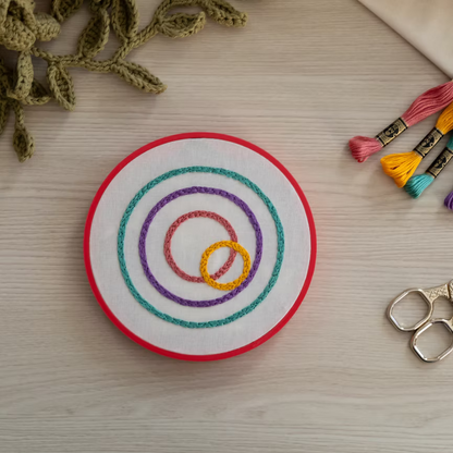 Seamless Round Embroidery Hoop – Matte Scarlet Red