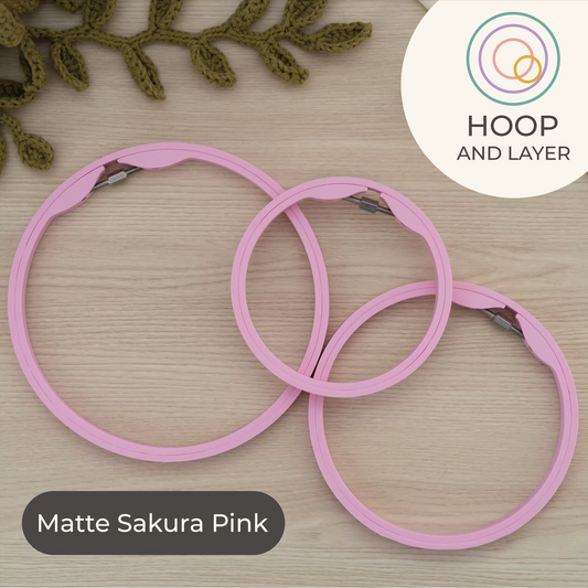Seamless Round Embroidery Hoop – Matte Sakura Pink