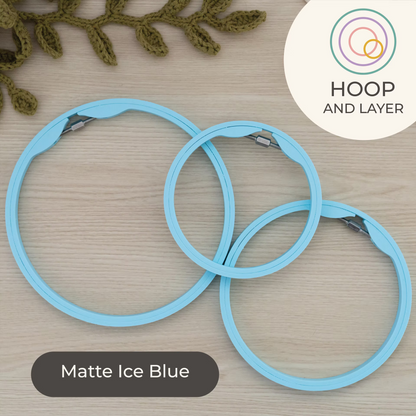 Seamless Round Embroidery Hoop – Matte Ice Blue