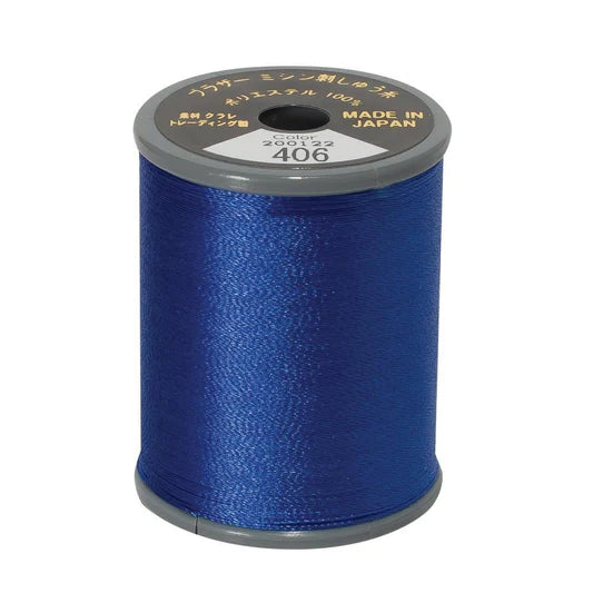 EMBROIDERY THREAD - ULTRAMARINE 406 - 50WT - 300M - BROTHER