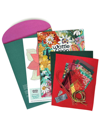 Poinsettia Slow-Stitching Kit