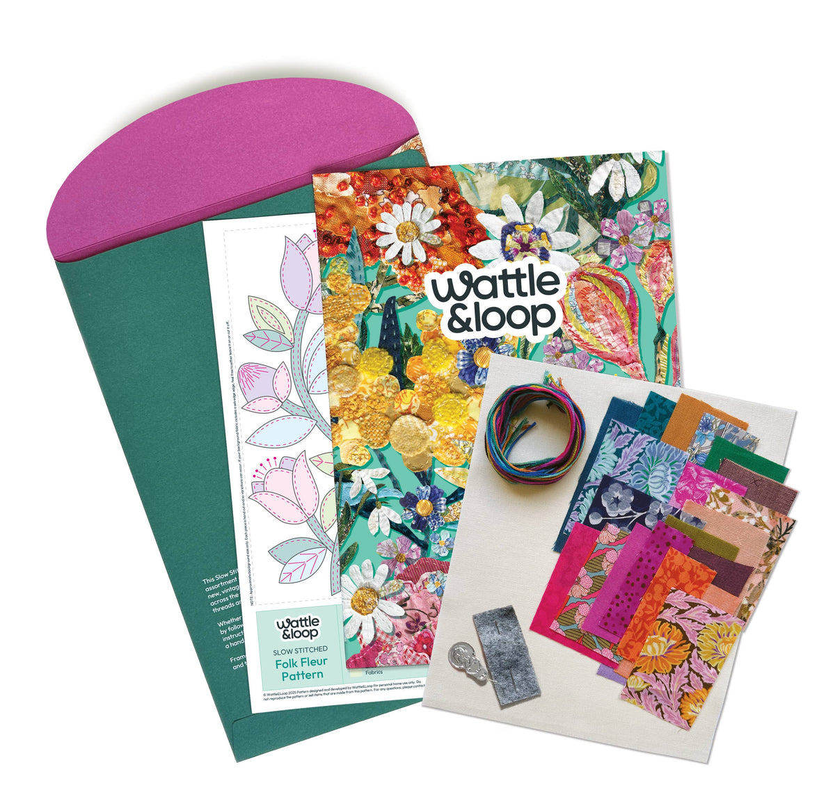 Folk Fleur Slow Stitching Kit 