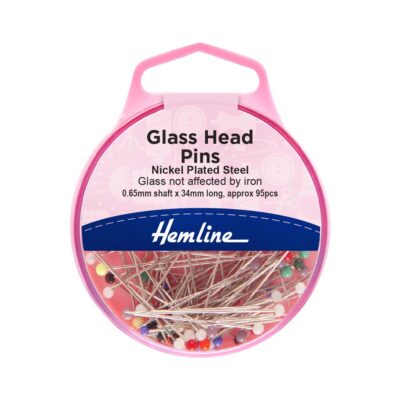 HEMLINE HANGSELL PINS GLASS HEAD 34MM