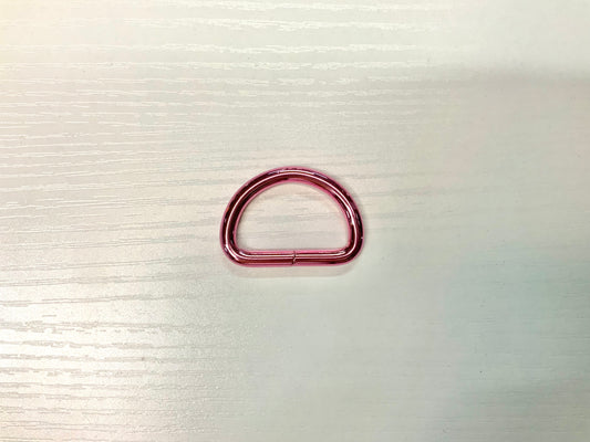 Pink Metal Bag Connection D Ring | 25mm (1")