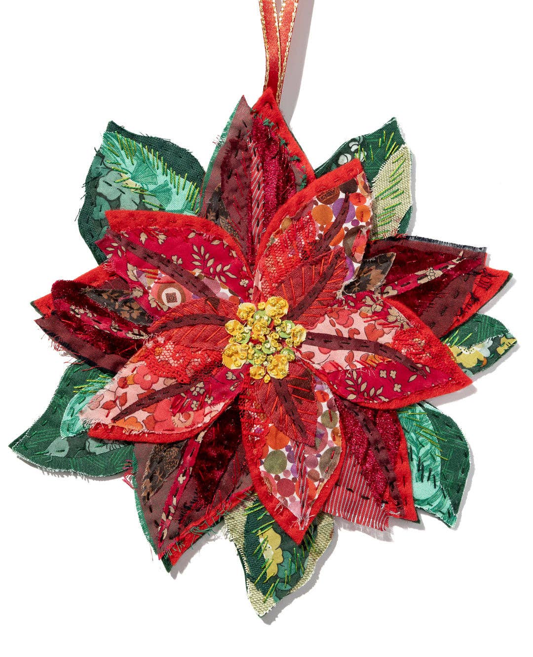 Poinsettia Slow-Stitching Kit