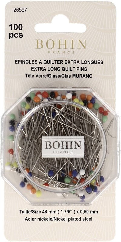 Glass Head Pins - 48mm x 0.80mm