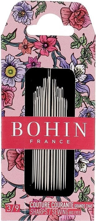 Sharps Needles (Big Eye) - Size 3 to 9 - Pink Pouch