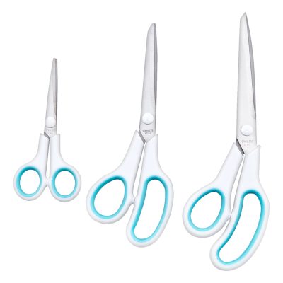 S.E.W SCISSORS SET 3 PCE SOFT GRIP 9.75IN 8.5IN 5