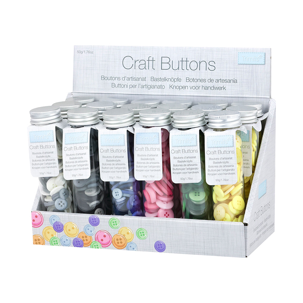 CRAFT BUTTON TUBES – BRIGHT & PASTEL