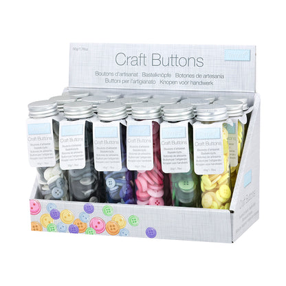 CRAFT BUTTON TUBES – BRIGHT & PASTEL