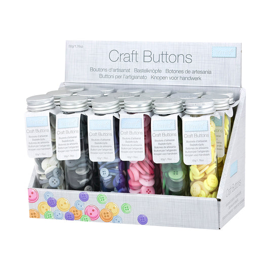 CRAFT BUTTON TUBES – BRIGHT & PASTEL