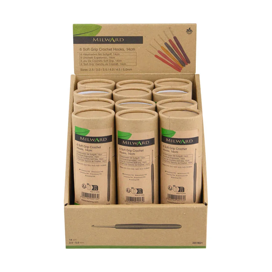 MILWARD CDU DISPLAY SOFT GRIP CROCHET HOOKS