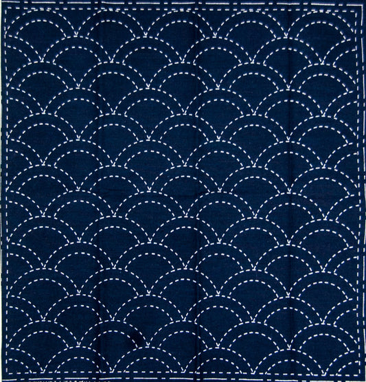 Sashiko Printed Cloth - Clam Shell