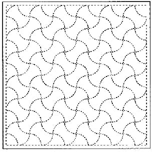 White - 4 ,Sashiko Printed Cloth - Apple Core