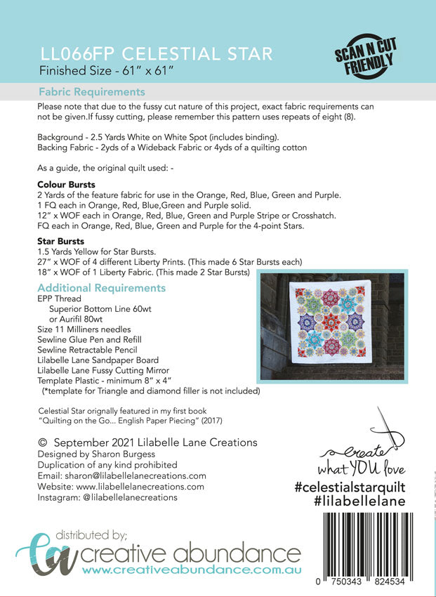 Celestial Star - EPP Kit - Lilabelle Lane Creations