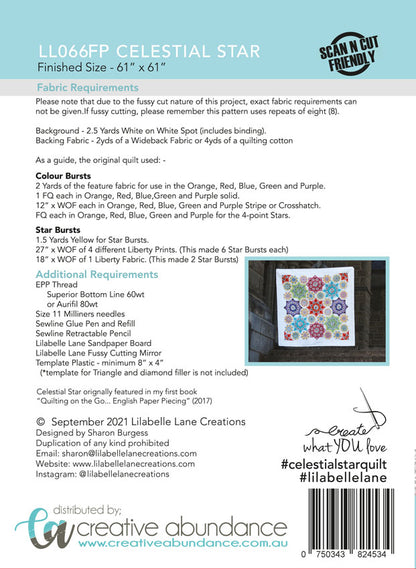 Celestial Star - EPP Kit - Lilabelle Lane Creations