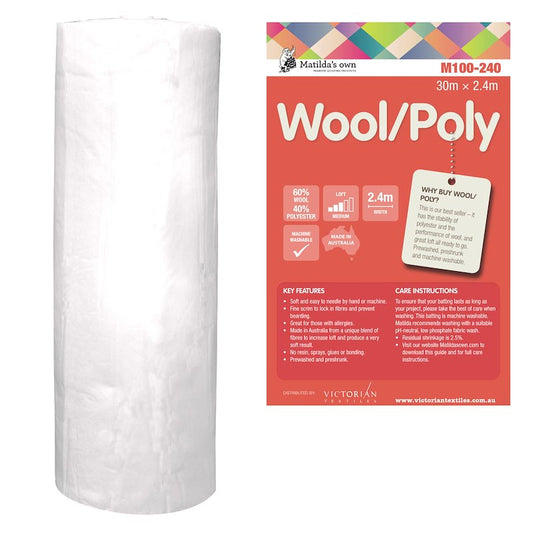 Wool 60%/Poly 40% - 2.4m wide