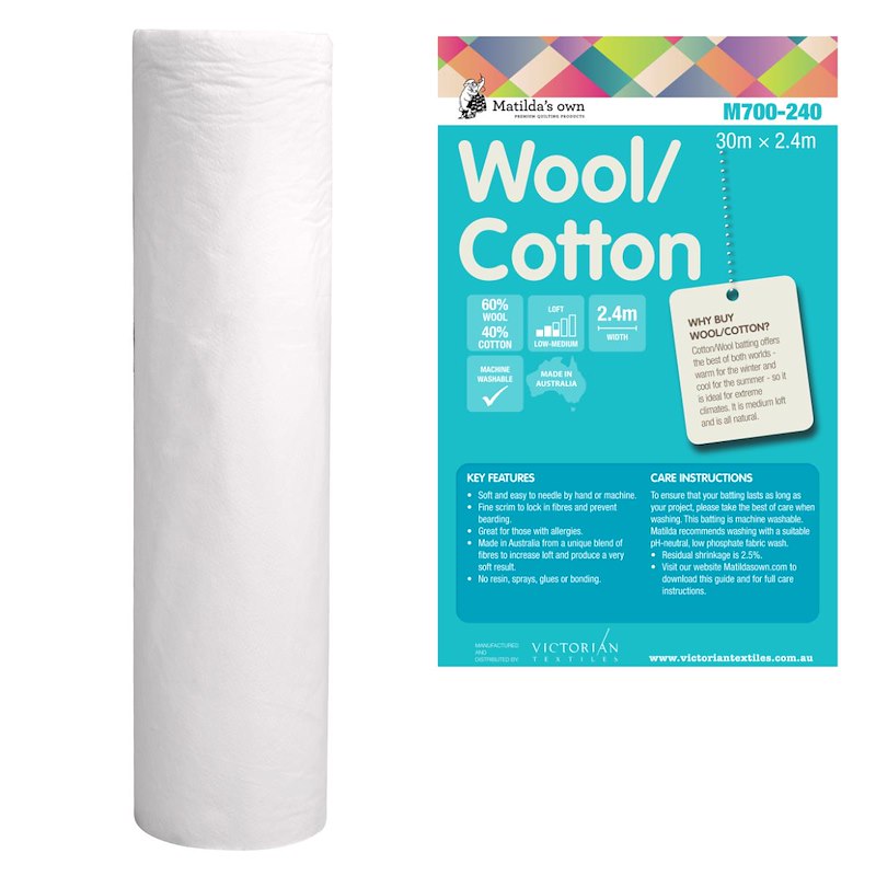 Wool 60%/Cotton 40% - 2.4m x 30m Roll