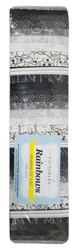 Rainbow Precut 2.5 inch #0039 Black/White/Grey