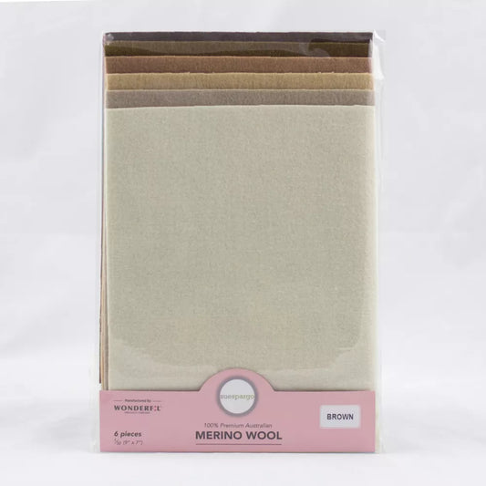 Wonderfil - Sue Spargo Wool felt pack - Brown