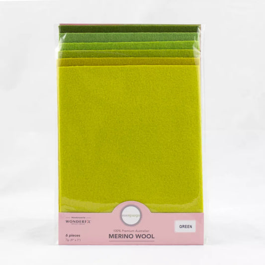 Wonderfil - Sue Spargo Wool felt pack - Green