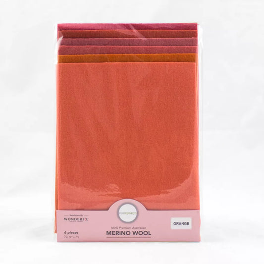 Wonderfil - Sue Spargo wool felt pack - Orange