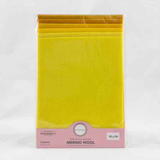 Wonderfil - Sue Spargo Wool felt pack - Yellow