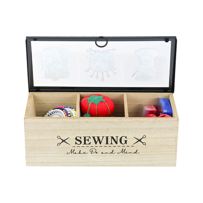 TRIMITS WOODEN SEWING BOX 240 X 100 X 90MM – 014